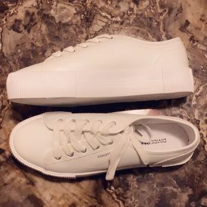 H&M white platform sneakers